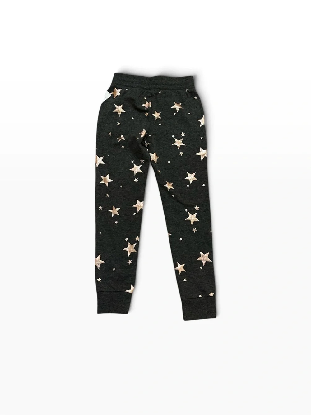 90 Degree Girls Reflex Jogger Pants Gray with Pink Foil Stars Size Medium 10 NWT